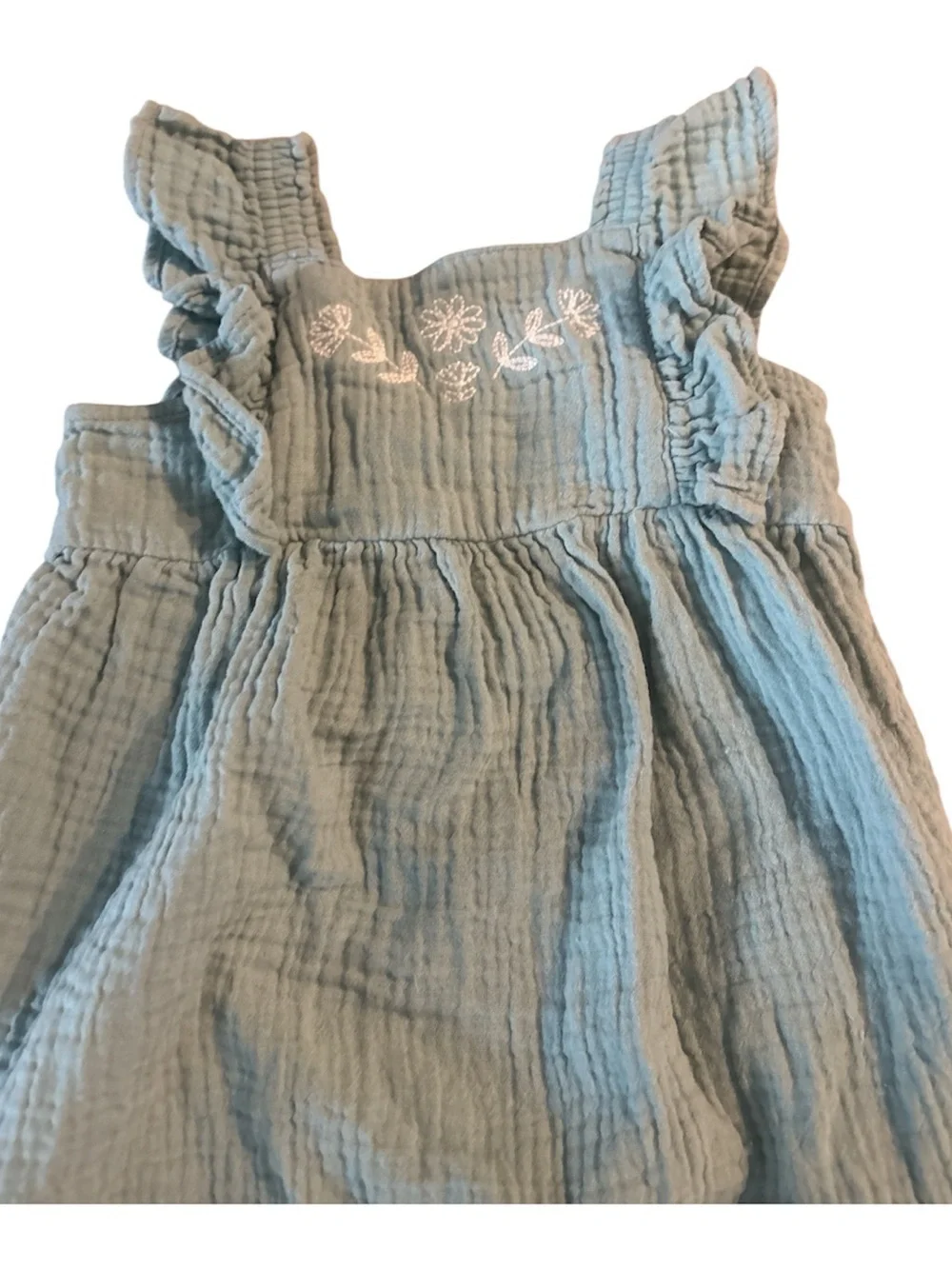Carters Aqua Romper- 24m